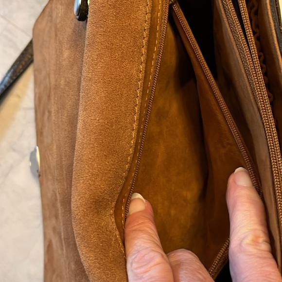 Patricia Nash New without tags  Crossbody bag  tooled Leather  bronze brown mint - Picture 16 of 17